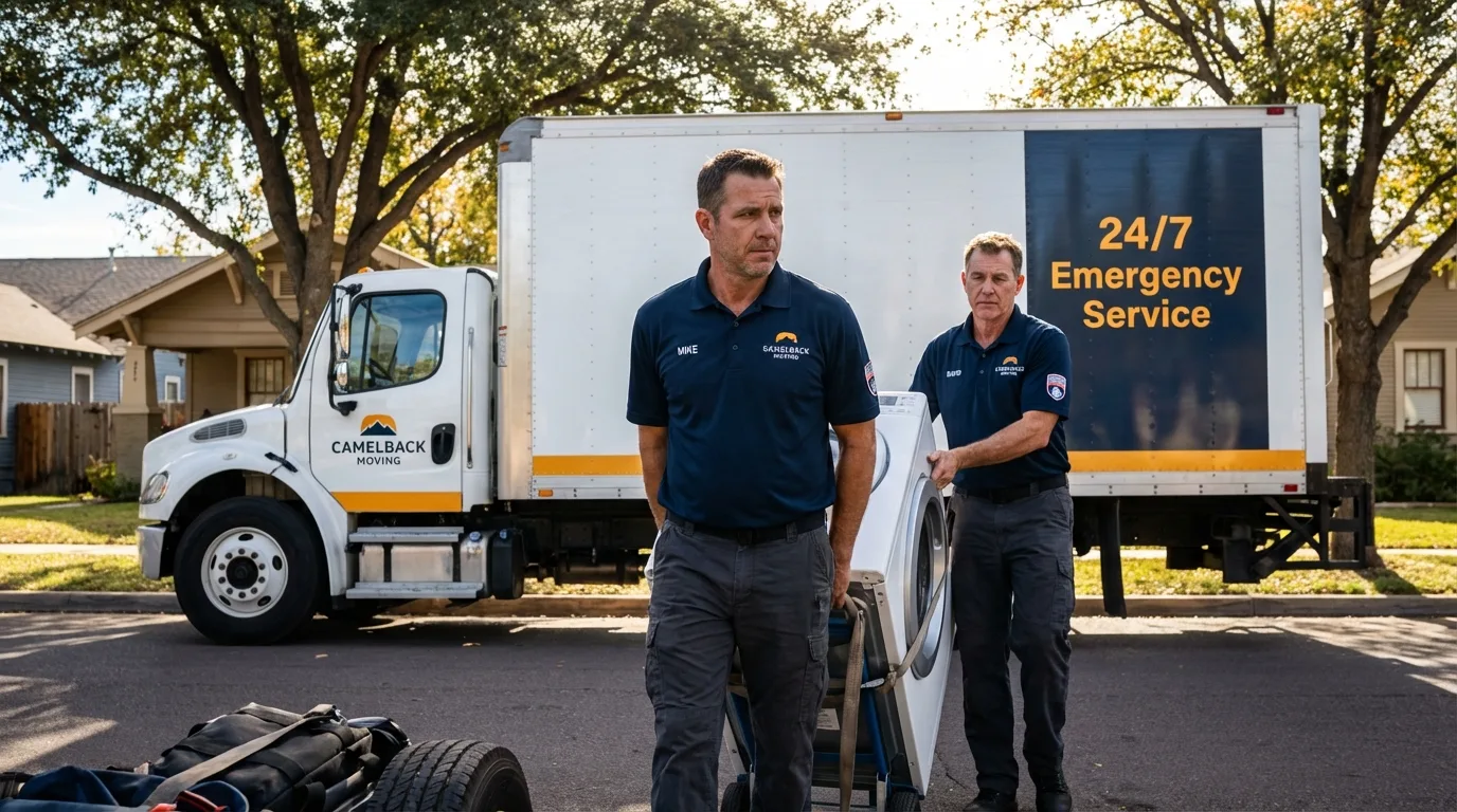 CamelBack Moving crew loading furniture in Hot Springs National Park, AR