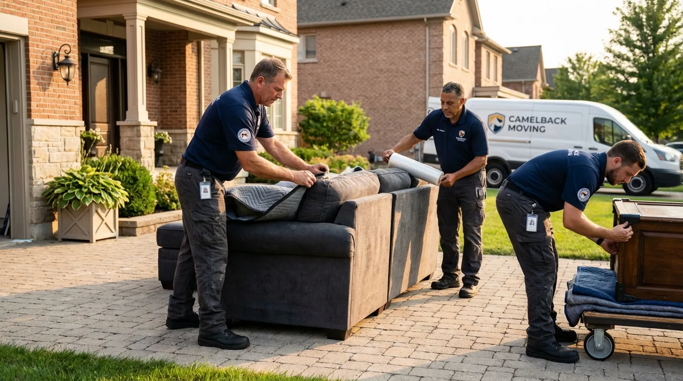 Large estate moving crew wrapping furniture in Hot Springs National Park, AR